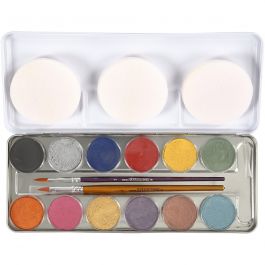 Schmink, wit, 12 kleur/ 1 set [HOB-76139]