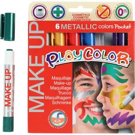 Playcolor Make up, metallic, diverse kleuren, 6x5 gr/ 1 doos [HOB-76301]