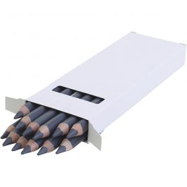 Edu Jumbo Kleurpotlood, dikte 10 mm, vulling 6,25 mm, grijs, 12 stuk/ 1 doos [HOB-408082]