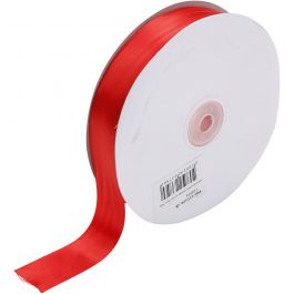 Satijnlint, B: 25 mm, rood, 50 m/ 1 rol [HOB-778934]