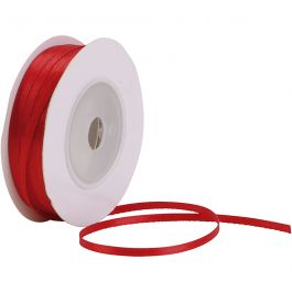 Satijnlint, B: 3 mm, rood, 30 m/ 1 rol [HOB-780034]