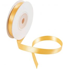 Satijnlint, B: 10 mm, geel, 10 m/ 1 rol [HOB-780114]