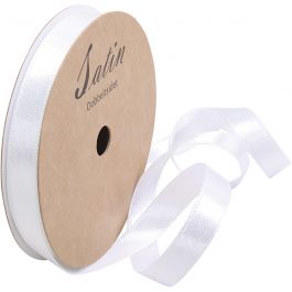 Satijnlint, B: 10 mm, wit, 3x10 m/ 1 rol [HOB-780201]