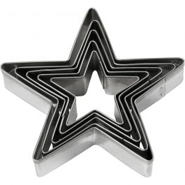 Uitsteekvormen, ster, afm 8 cm, 5 stuk/ 1 doos [HOB-782881]