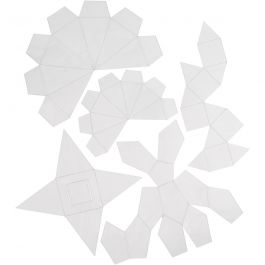 Gietvormen, geometrische vormen, H: 6-13 cm, transparant, 5 stuk/ 1 doos [HOB-78644]