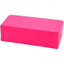 Boetseerklei, afm 13x6x4 cm, neon roze, 500 gr/ 1 doos [HOB-78687]