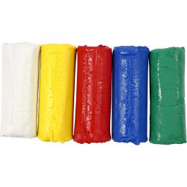 Boetseerklei, H: 9,5 cm, diverse kleuren, 5x80 gr/ 1 doos [HOB-78690]