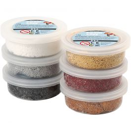 Foam Clay®, metallic, bruin harmonie, 6x14 gr/ 1 doos [HOB-78810]
