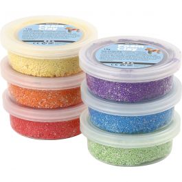 Foam Clay®, metallic, sterke kleuren, 6x14 gr/ 1 doos [HOB-78811]
