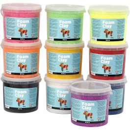 Foam Clay®, diverse kleuren, 10x560 gr/ 1 doos [HOB-78830]