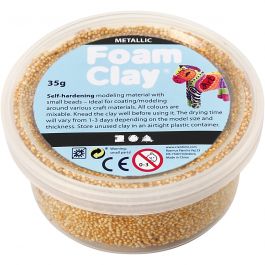 Foam Clay®, metallic, goud, 35 gr/ 1 Doosje [HOB-78918]