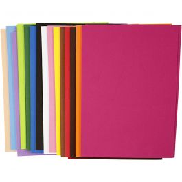 EVA-foam, A4, vel 210x297 mm, dikte 2 mm, 30 div vellen/ 1 doos [HOB-79018]