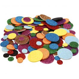 EVA Foam cirkels, d 12+20+32 mm, 1000 div/ 1 doos [HOB-79022]