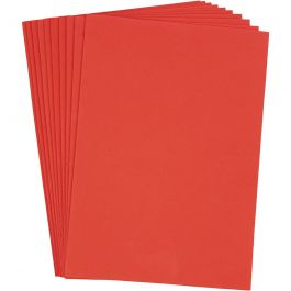 EVA-foam, A4, vel 210x297 mm, dikte 2 mm, rood, 10 vel/ 1 doos [HOB-79044]