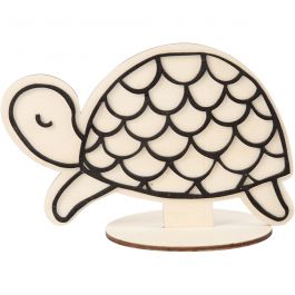 Figuur om te decoreren, schildpad, H: 10 cm, 1 stuk [HOB-791958]
