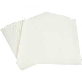 Lantaarnpapier, vel 30x30 cm, 80 gr, wit, 12 vel/ 1 doos [HOB-536151]