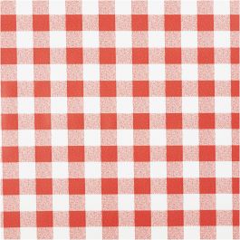 Wasdoek, ruit, B: 140 cm, rood, wit, 20 m/ 1 rol [HOB-805592]