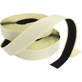 Klittenband / klittenband, zelfklevend, dikte 2 cm, zwart, 25 m/ 1 doos [HOB-775042]