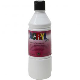 Acryl Verf, wit, 500 ml/ 1 fles [HOB-636001]