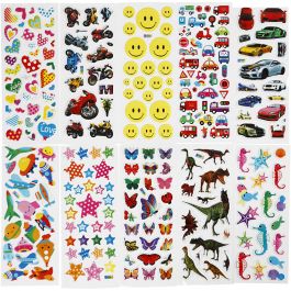 3D Stickers, afm 7x17 cm, 20 vel/ 1 doos [HOB-230145]