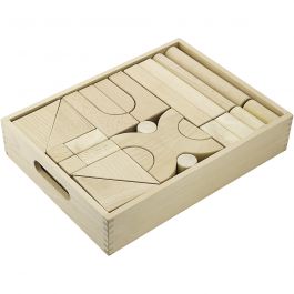 VIGA houten blokkenset, 48 onderdelen/ 1 set [HOB-907732]