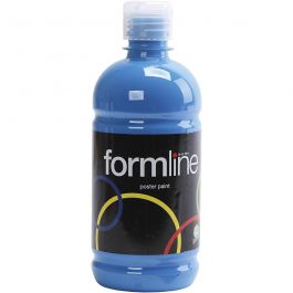 Tempera Verf Mat, primair blauw, 500 ml/ 1 fles [HOB-642055]