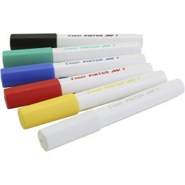PILOT Pintor markers, standaardkleuren, 6 stuk/ 1 doos [HOB-336220]