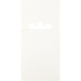 Kaart voor dubbele haken, L: 123 mm, B: 58 mm, wit, 200 stuk/ 1 doos [HOB-9300-CARD]