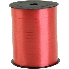Cadeaulint, B: 5 mm, rood, 400 m/ 1 rol [HOB-557436]