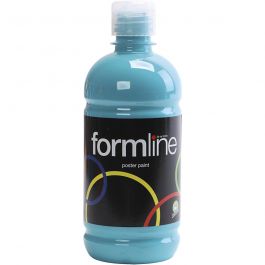 Tempera Verf Mat, turquoise, 500 ml/ 1 fles [HOB-642058]