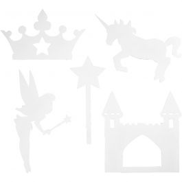 Sprookje, H: 13,5-27,5 cm, B: 9,5-25 cm, 230 gr, wit, 16 stuk/ 1 doos [HOB-95204]