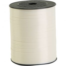 Cadeaulint, B: 5 mm, wit, 400 m/ 1 rol [HOB-557401]