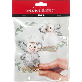 Creative mini kit, engelen op houten knijpers, 1 doos [HOB-977351]