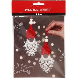 Creative mini kit, macramé elf, H: 14 cm, 1 doos [HOB-977410]