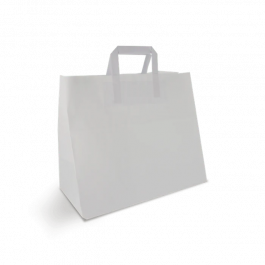 Draagtassen Papier 32x17x27cm Wit (250 stuks) [TK-9987496]