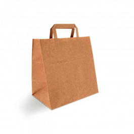 Draagtassen Papier 26x17x27cm Bruin (250 stuks) [TK-9987497]