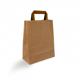 Draagtassen Papier 22x10x28cm Bruin (250 stuks) [TK-9987499]