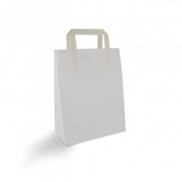 Draagtassen Papier 22x10x28cm Wit (250 stuks) [TK-9987500]