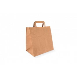 Draagtassen Papier 26x17x27cm Bruin (250 stuks) [TK-9988115]
