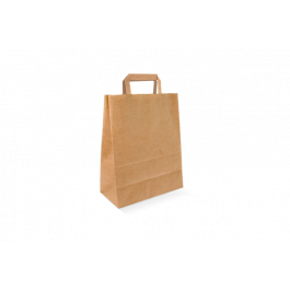 Draagtassen Papier 22x10x28cm Bruin (250 stuks) [TK-9988116]