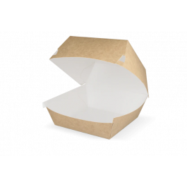 Hamburgerbakje 12x10x12 cm kraft/wit (400 stuks) [TK-9988136]