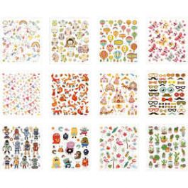 Stickerboek, hele jaar, 15x16,5 cm, 12 vel/ 1 stuk [HOB29163]