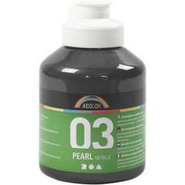 A-Color acrylverf, zwart, afm 03, metallic, 500 ml/ 1 fles [HOB32204]