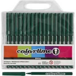 Colortime stift, donkergroen, lijndikte 2 mm, 18 stuk/ 1 doos [HOB373558]
