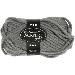 Fantasia acrylgaren, grijs, L: 35 m, afm maxi , 50 gr/ 1 bol [HOB421868]