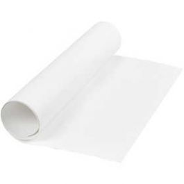 Faux Leather Papier , wit, B: 50 cm, unikleurig, 350 gr, 1 m/ 1 rol [HOB498945]