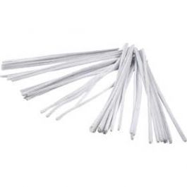 Chenille draad, wit, L: 30 cm, dikte 6 mm, 50 stuk/ 1 doos [HOB51619]