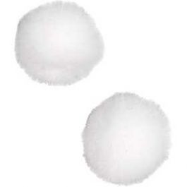 Pom-poms, wit, d: 20 mm, 100 stuk/ 1 doos [HOB51858]