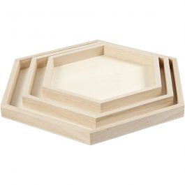 Dienbladen, d: 21+26+31 cm, 3 stuk/ 1 set [HOB55317]