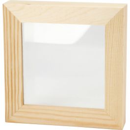 3D lijst met glas, diepte 2,5 cm, afm 12,3x12,3 cm, 1 stuk [HOB575610]